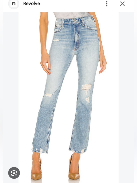 Mother Denim Denim - Mother Superior Denim High Waisted Rider Skimp Cropped Jeans 27 The Confession